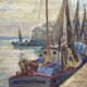 oil on panel signed Crismane - Fishing port, Brittany