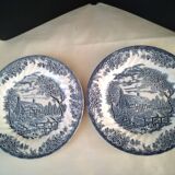 2 Churchill English porcelain dinner plates