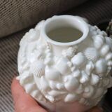 Small white shell vase