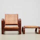 Fauteuil + Ottoman Francis Jourdain France années 1920