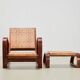 Francis Jourdain Lounge Chair + Ottoman France 1920s