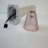 Vintage Art Deco pink glass wall light
