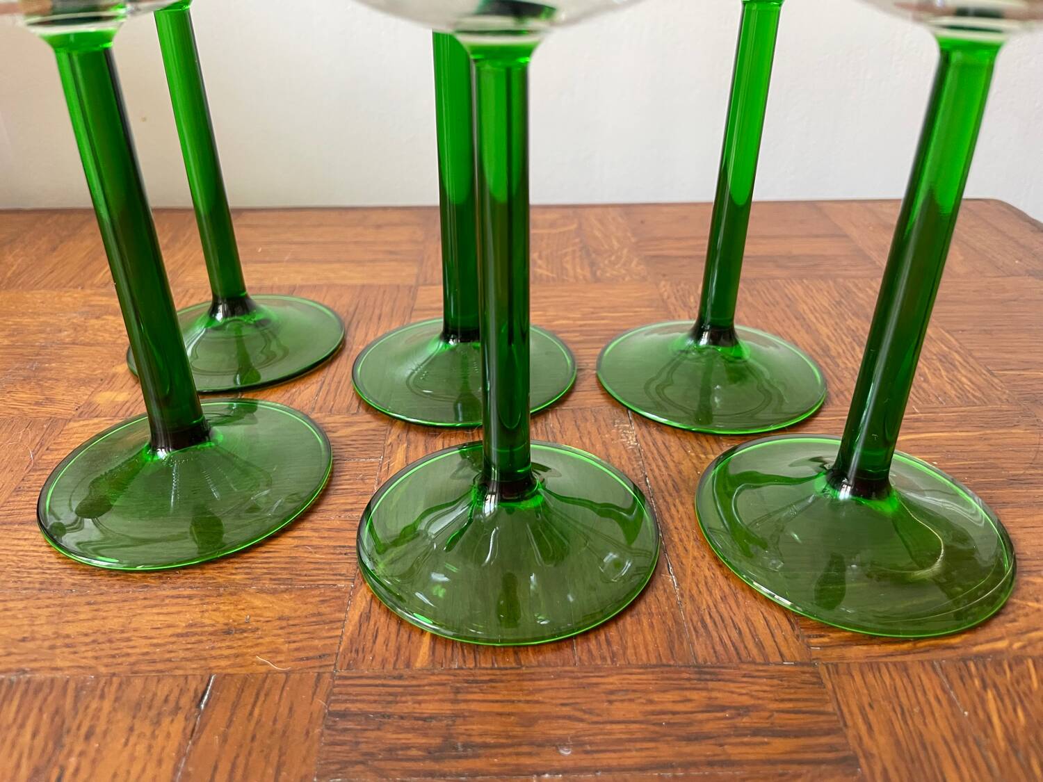 Set of 6 Alsatian white wine glasses