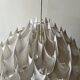 Rhythmic sculptural globe pendant light by H. Milanda, Scandinavian design, 1970