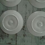 6 plates with white presentation oysters Pillivuyt France