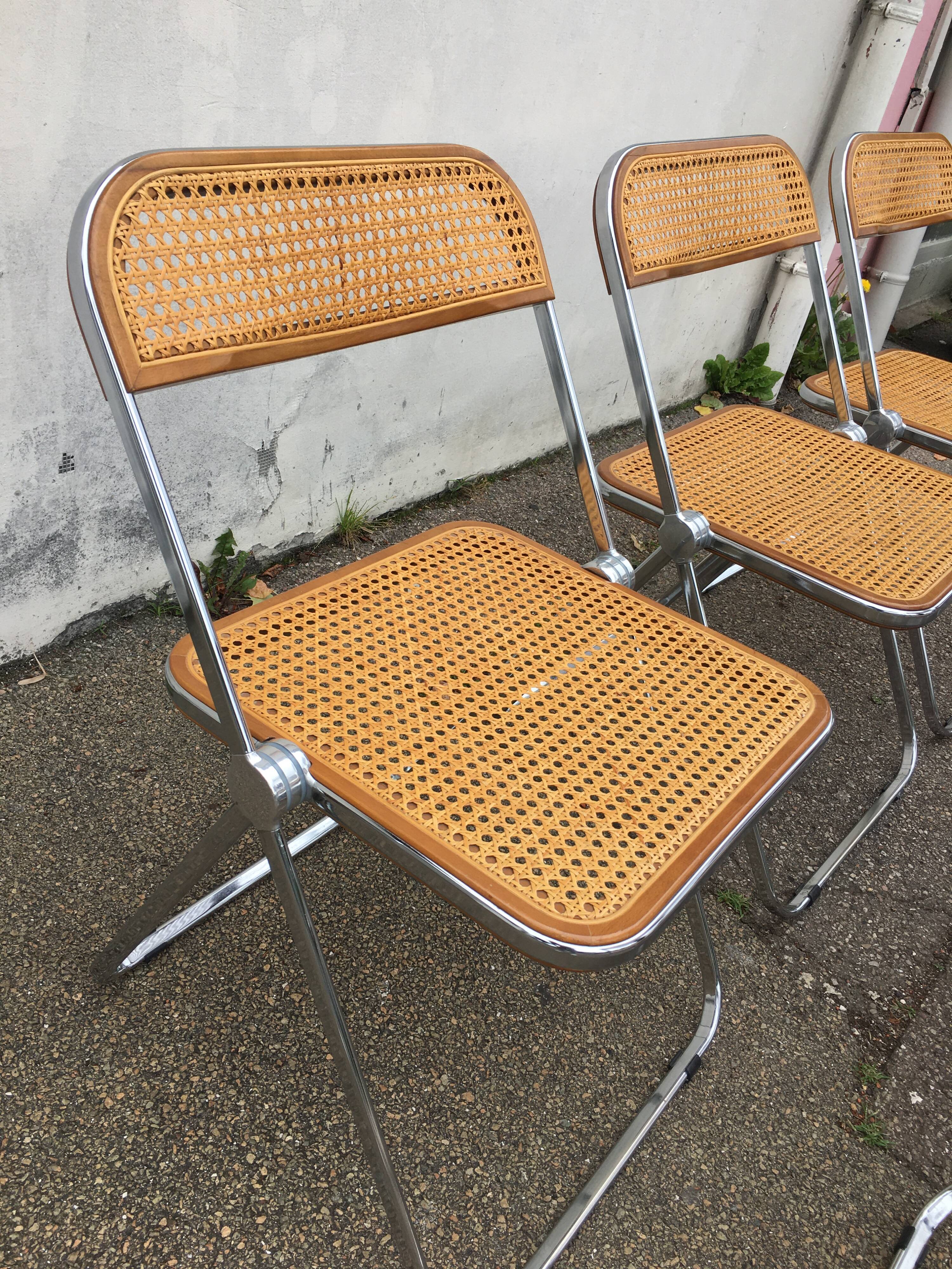 6 plia chairs by Giancarlo Piretti, Castelli circa 1967