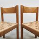 8 chaises vintage en corde et chêne