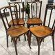Suite de 4 chaises de Bistrot Baumann années 1930
