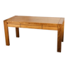 Solid elm desk Maison Renew, France 1980s