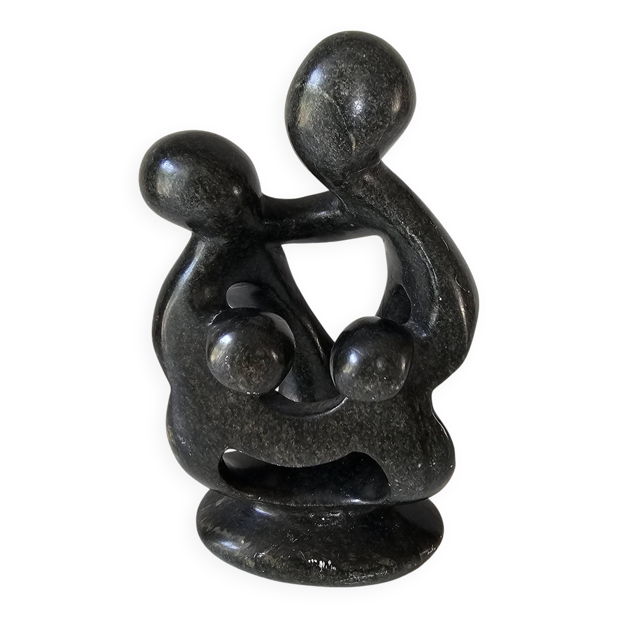 Soapstone Sculpture - Family Parents/Children Modern Design