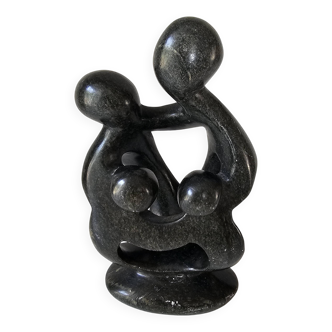 Sculpture en pierre de savon - Famille Parents / enfants design moderne