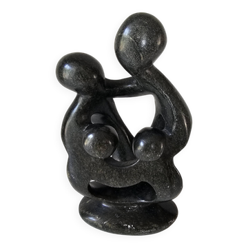 Sculpture en pierre de savon - Famille Parents / enfants design moderne
