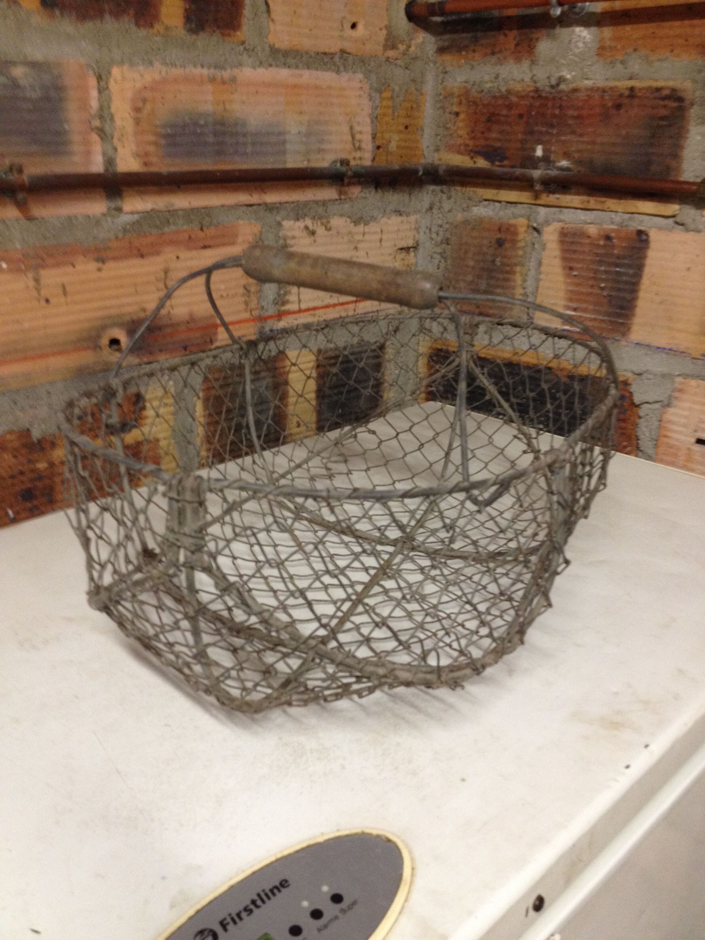 Old iron basket
