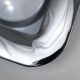 Square white ashtray Ico Parisi, chrome and melamine by Lamperti, Italy, 1970s.