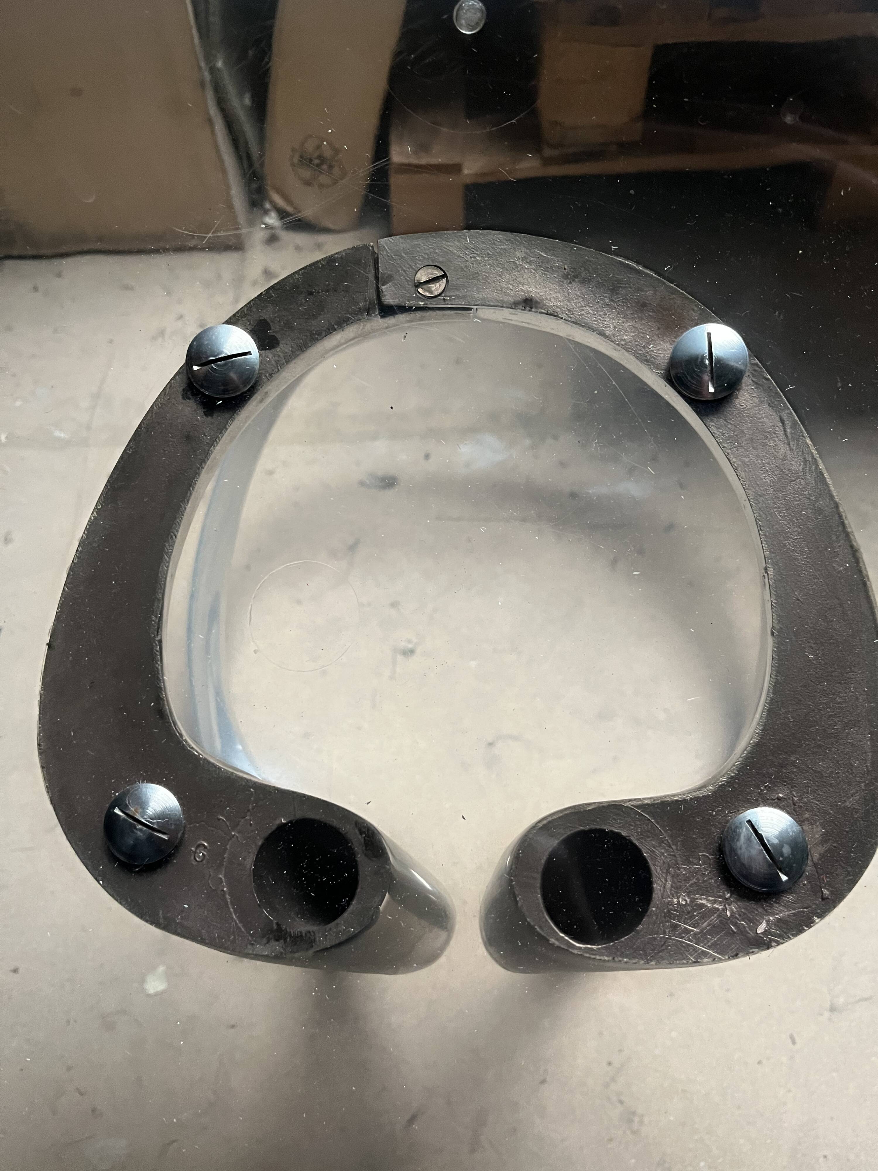 4 chairs by Michel Charron, 1970, plexiglass and aluminum