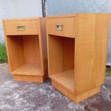 Pair of elm bedside tables