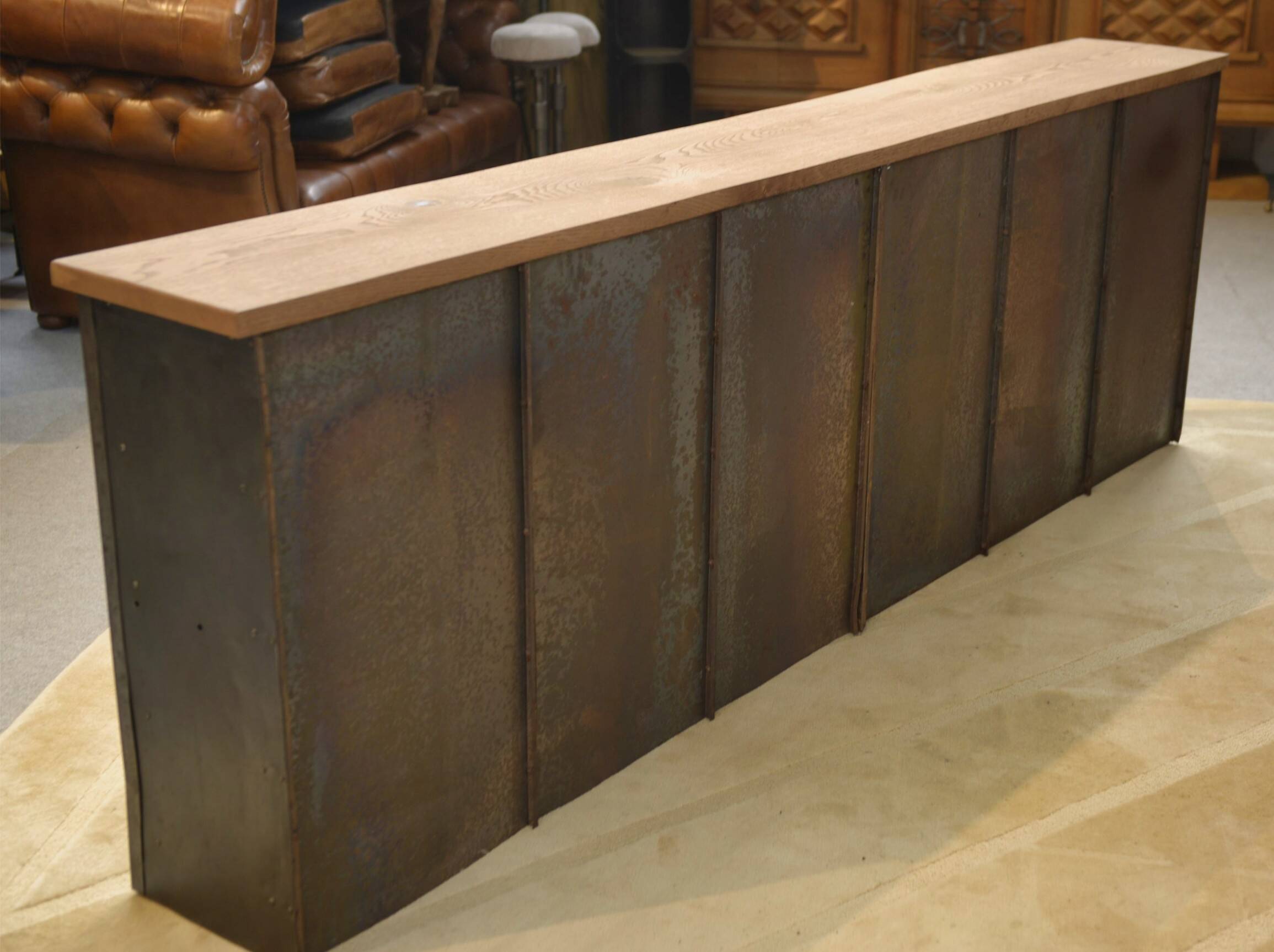 Strafor cabinet with flaps, 6 columns, oak top, 1950s.