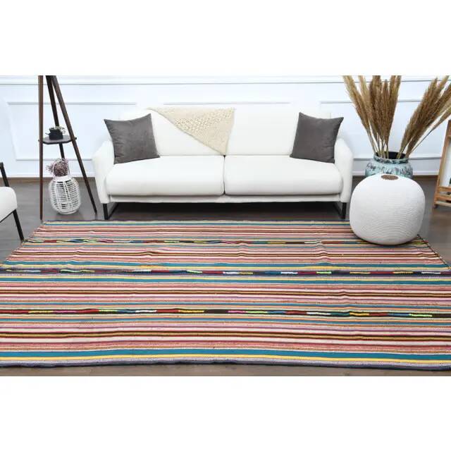 Vintage Turkish Oushak Handmade Wool & Cotton Rug 180x298
