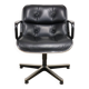 Charles Pollock leather office chair, Knoll edition, 1970