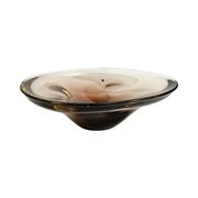 Hand-formed glass bowl designed by M Klinger, Železný Brod Sklo, Czech 1970