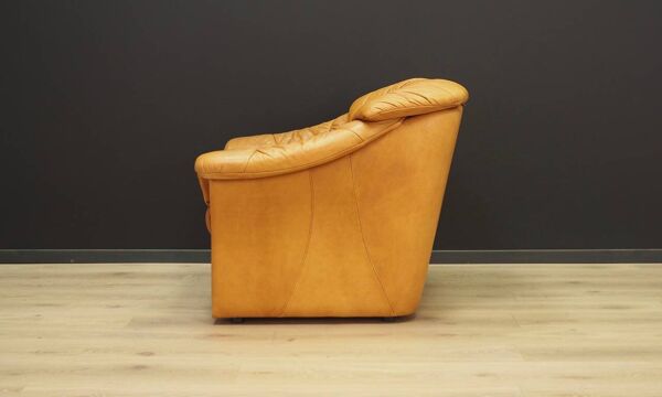 Ensemble de salon Cognac, design danois, années 1970, fabricant : Skalma Møbelfab