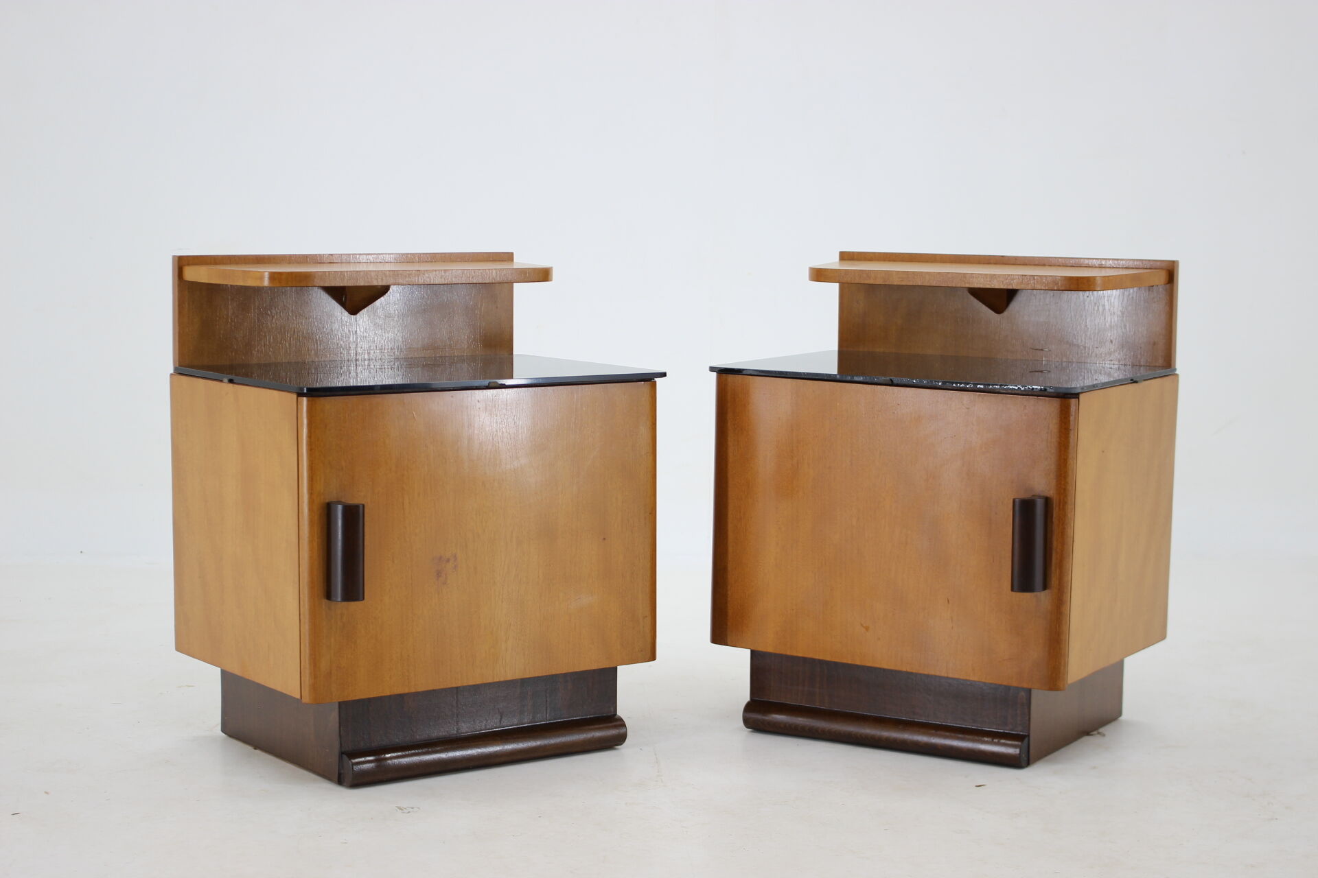 1950s Pair of Bedside Tables, Czechoslovakia
