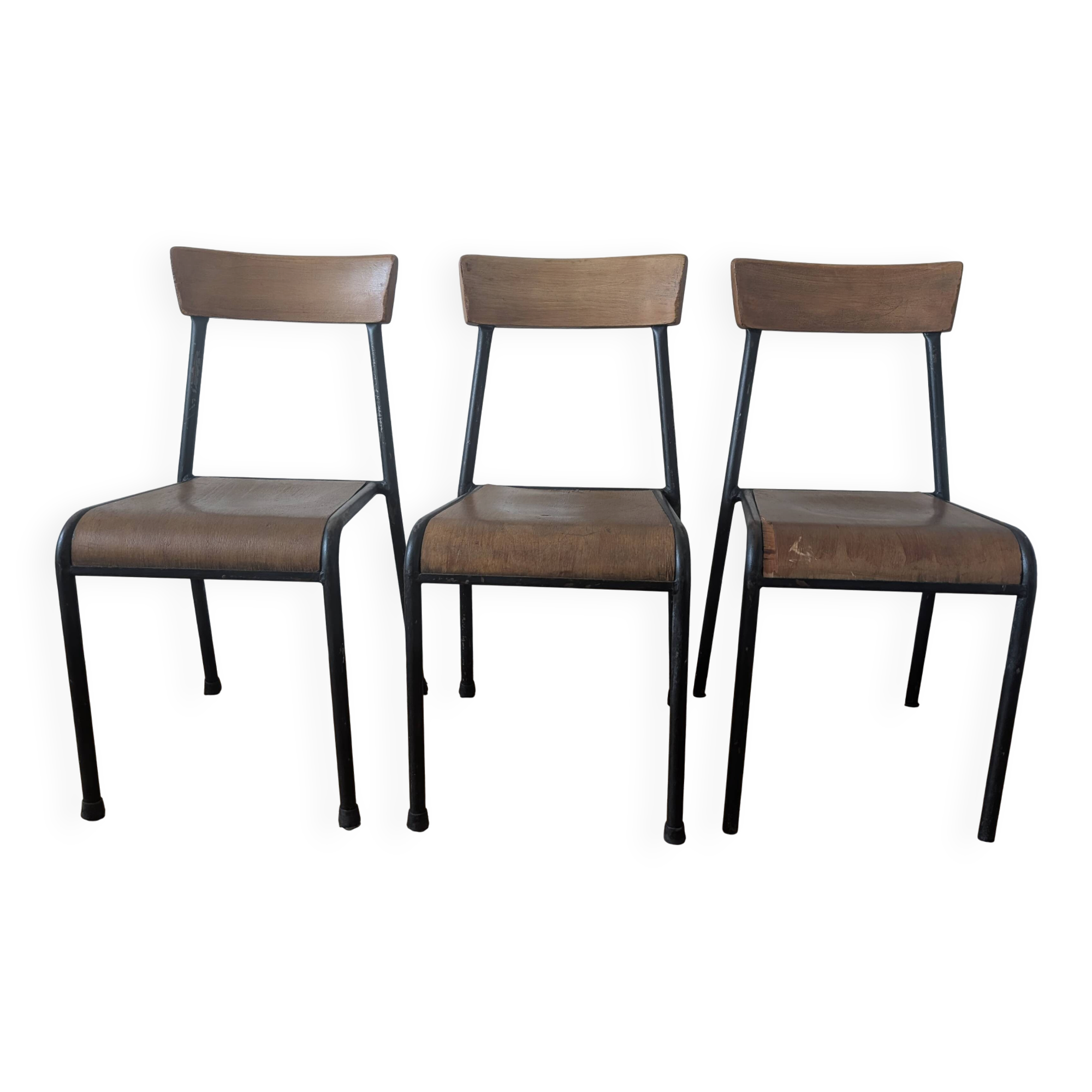 Set of 3 stella chairs "the indislocable chair"