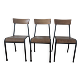 Set of 3 stella chairs "the indislocable chair"
