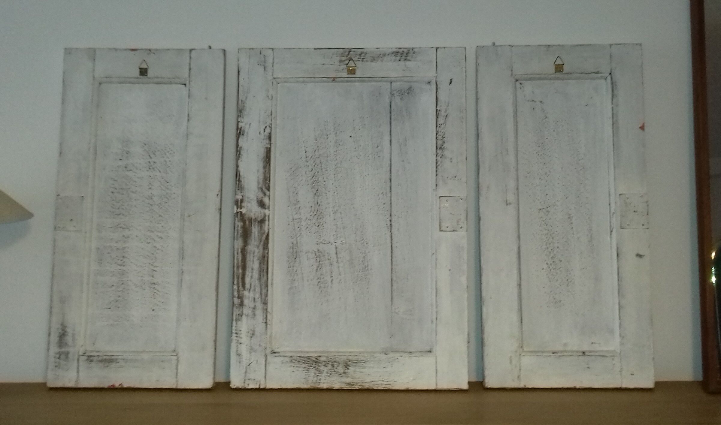 Triptych patinated 3 doors buffet Henry II