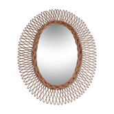 Miroir en rotin années 60-70