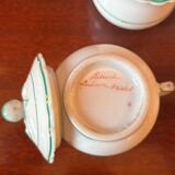 6 old Paris porcelain cream pots 19th (1850) set of 6
