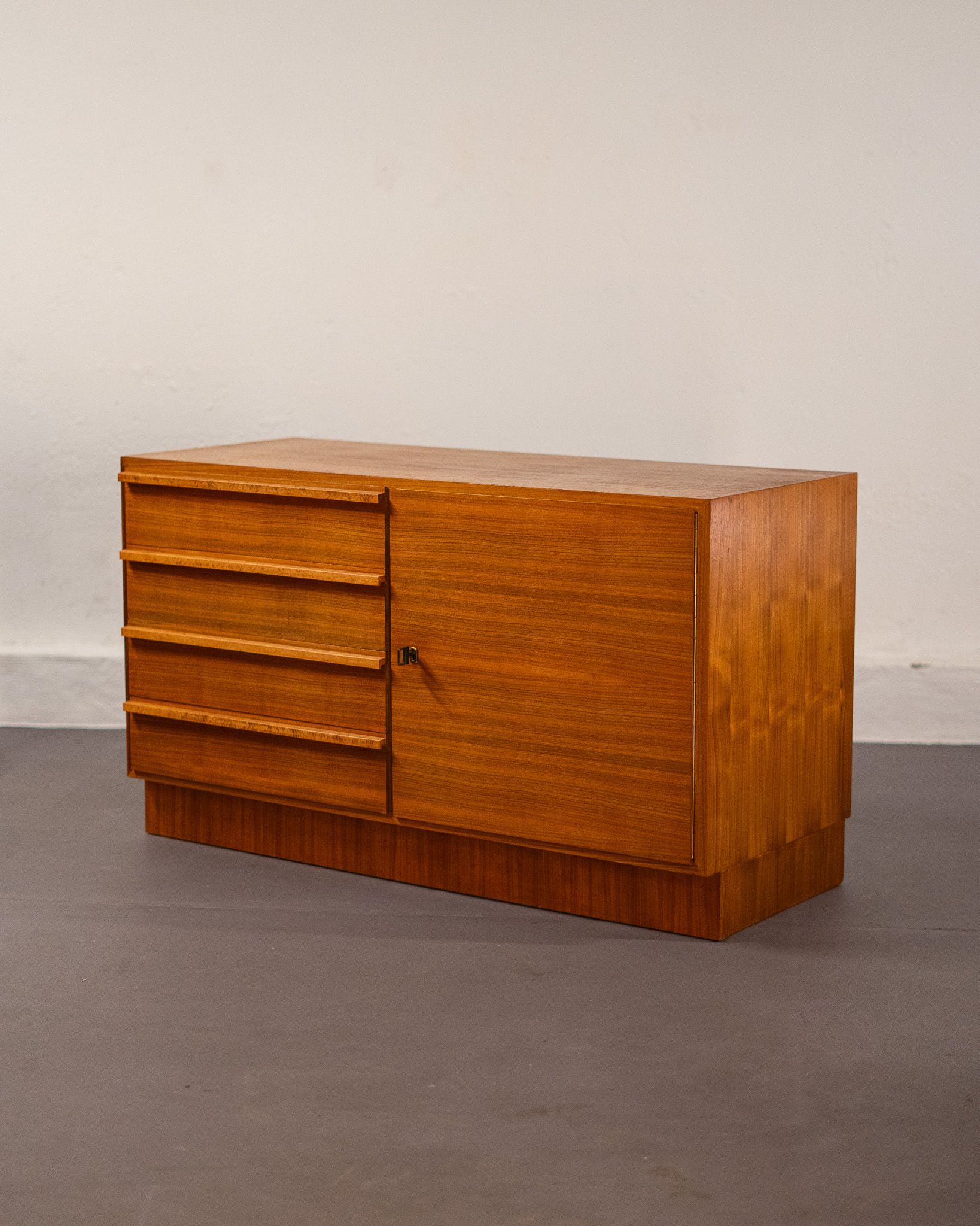 Compact mid-century teak sideboard