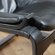 Scandinavian armchair and ottoman Ake Frybiter Kroken Roche Bobois