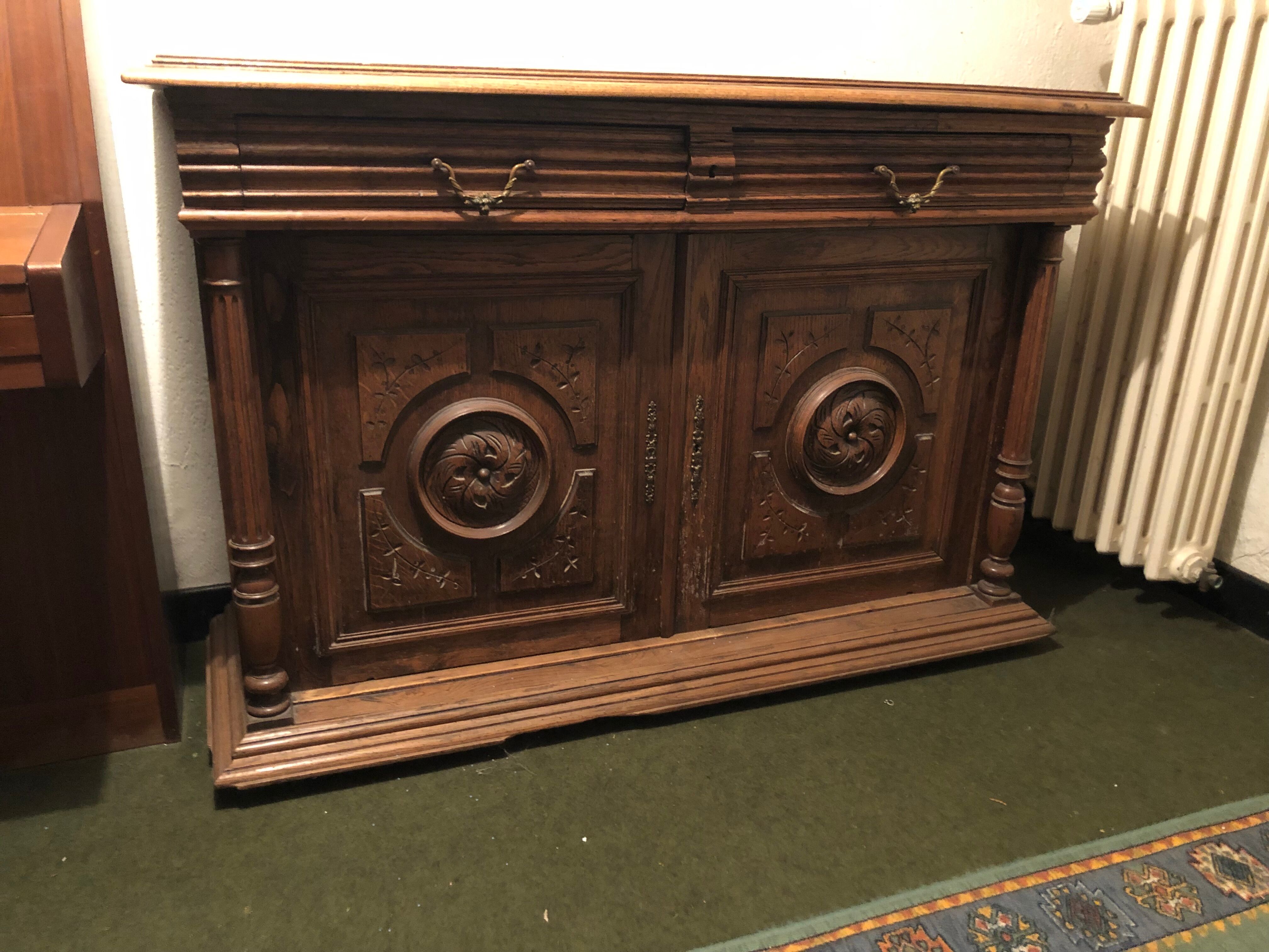 Old low sideboard