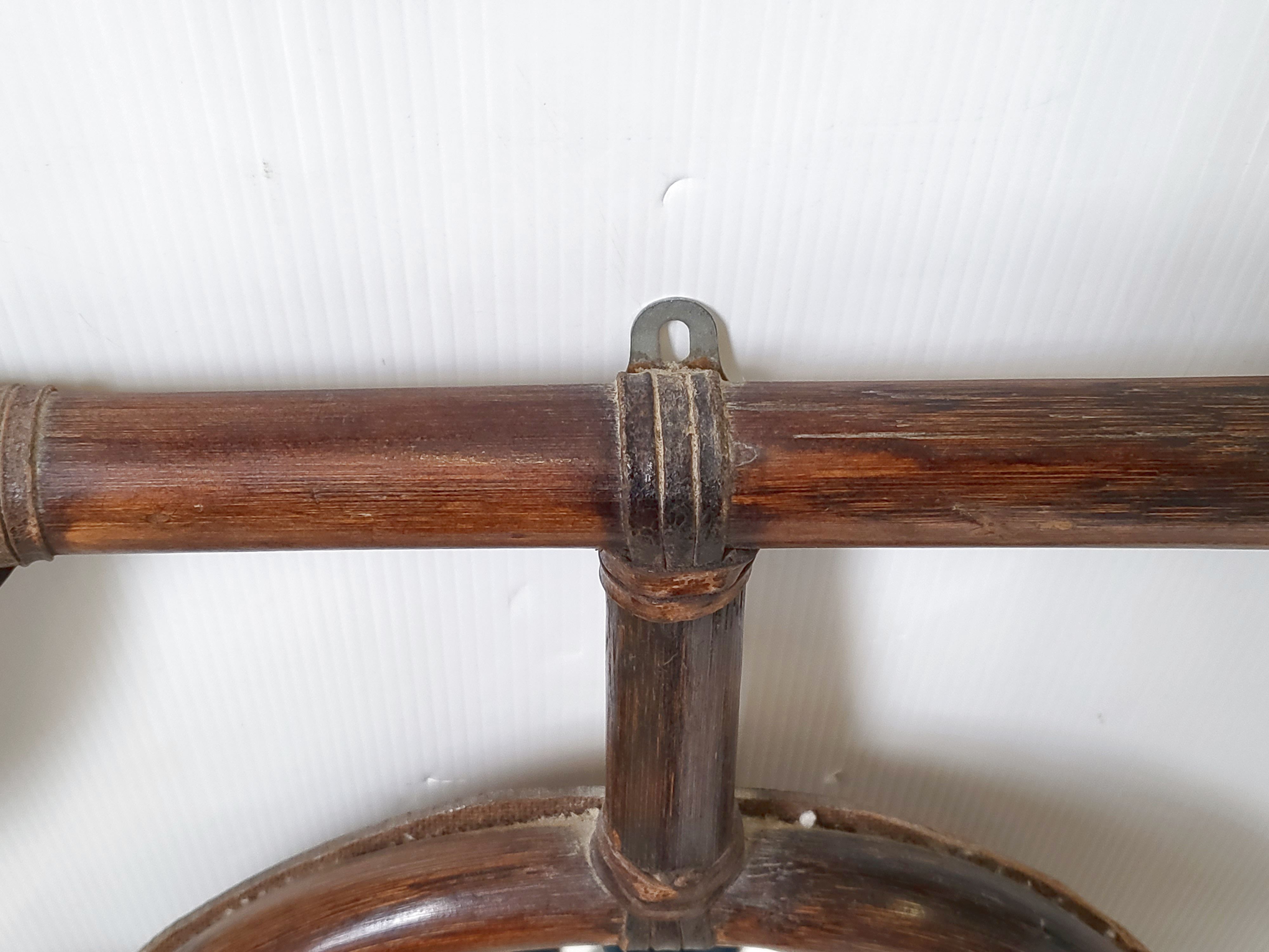 Bamboo mirror 93x66 cm vintage