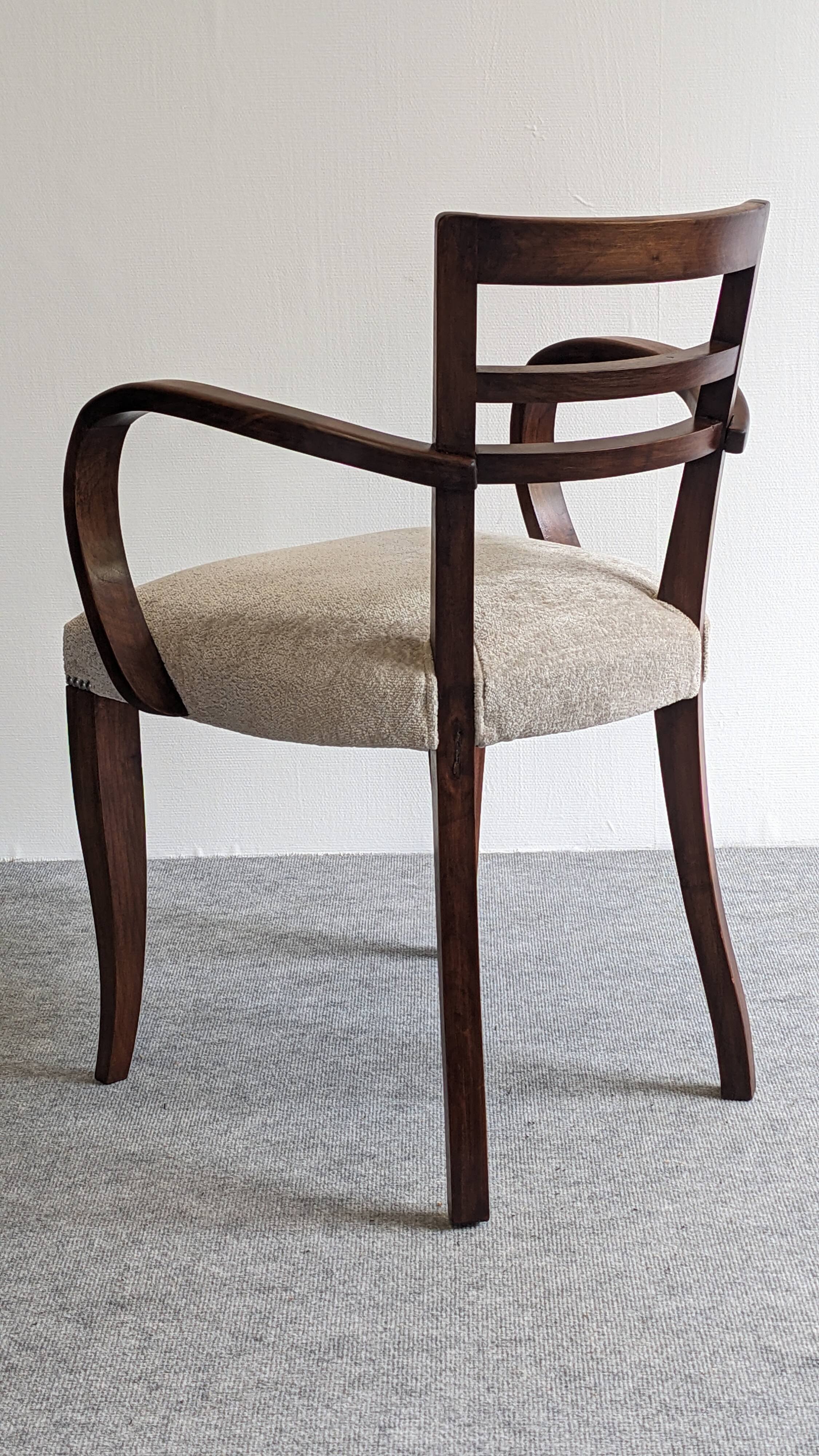 Modernist bridge armchair from the 30s/40s