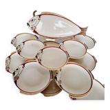 Impressive fish service 12 plates and 1 ceramic tray Author Quimper 1970s.