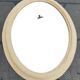 Mirror oval jute thread 81x61cm