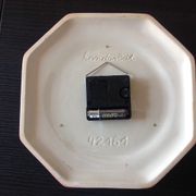 Vintage white ceramic octagonal clock 60/70