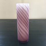 Two-tone pink glass vase