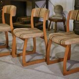Set of 6 vintage 1960s 'Sleigh' chairs