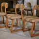 Ensemble de 6 chaises ‘Traîneau’ vintage 1960’s