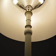Art Deco floor lamp in white and gilded painted wood, 1925