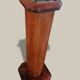Art Deco floor ashtray in elm and rosewood.