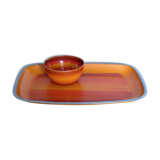 Serving dish and its enamelled aluminium bowl Silit Design from the 60s