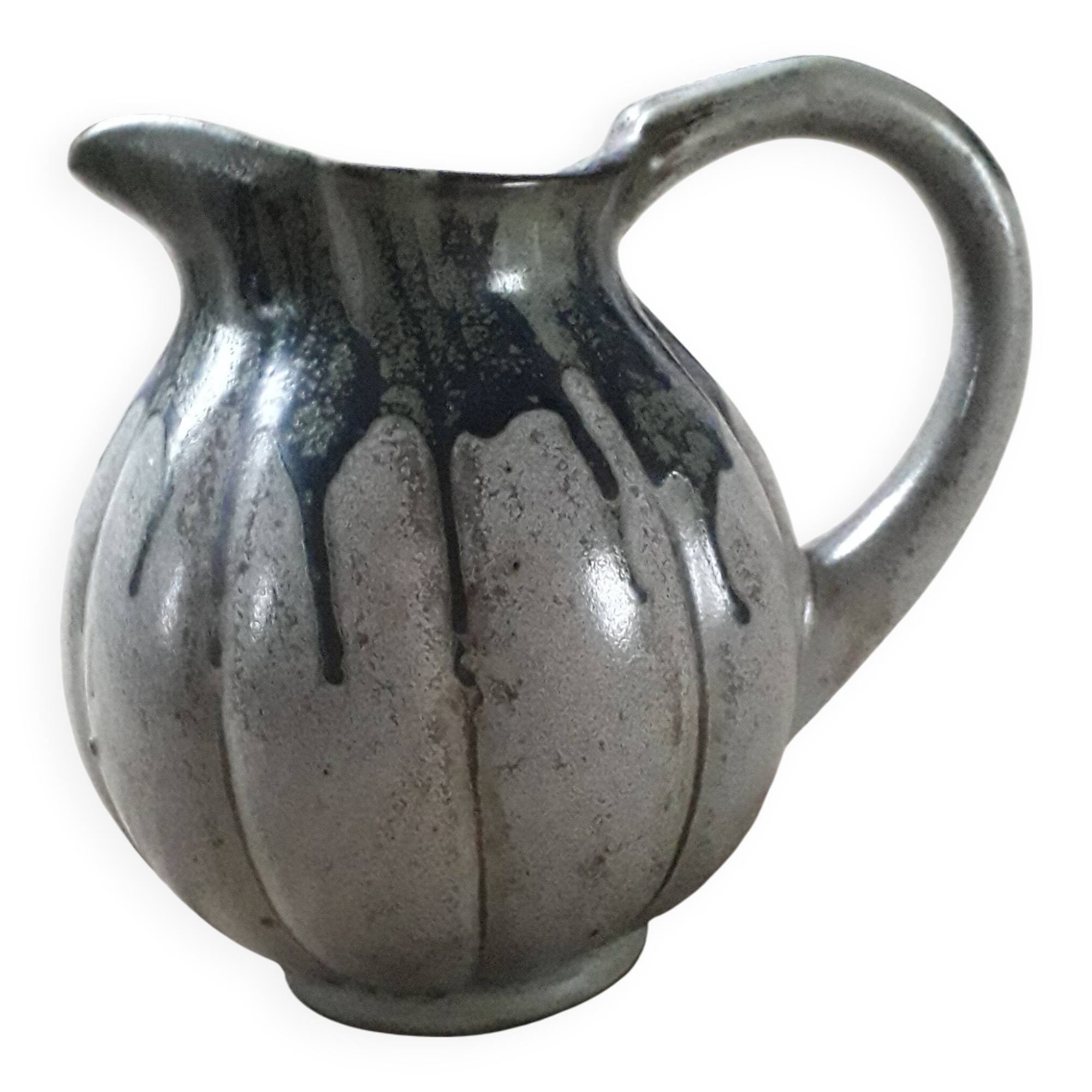 Vintage melon-shaped ceramic vase