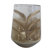 Vase mordoré en verre "Palme"