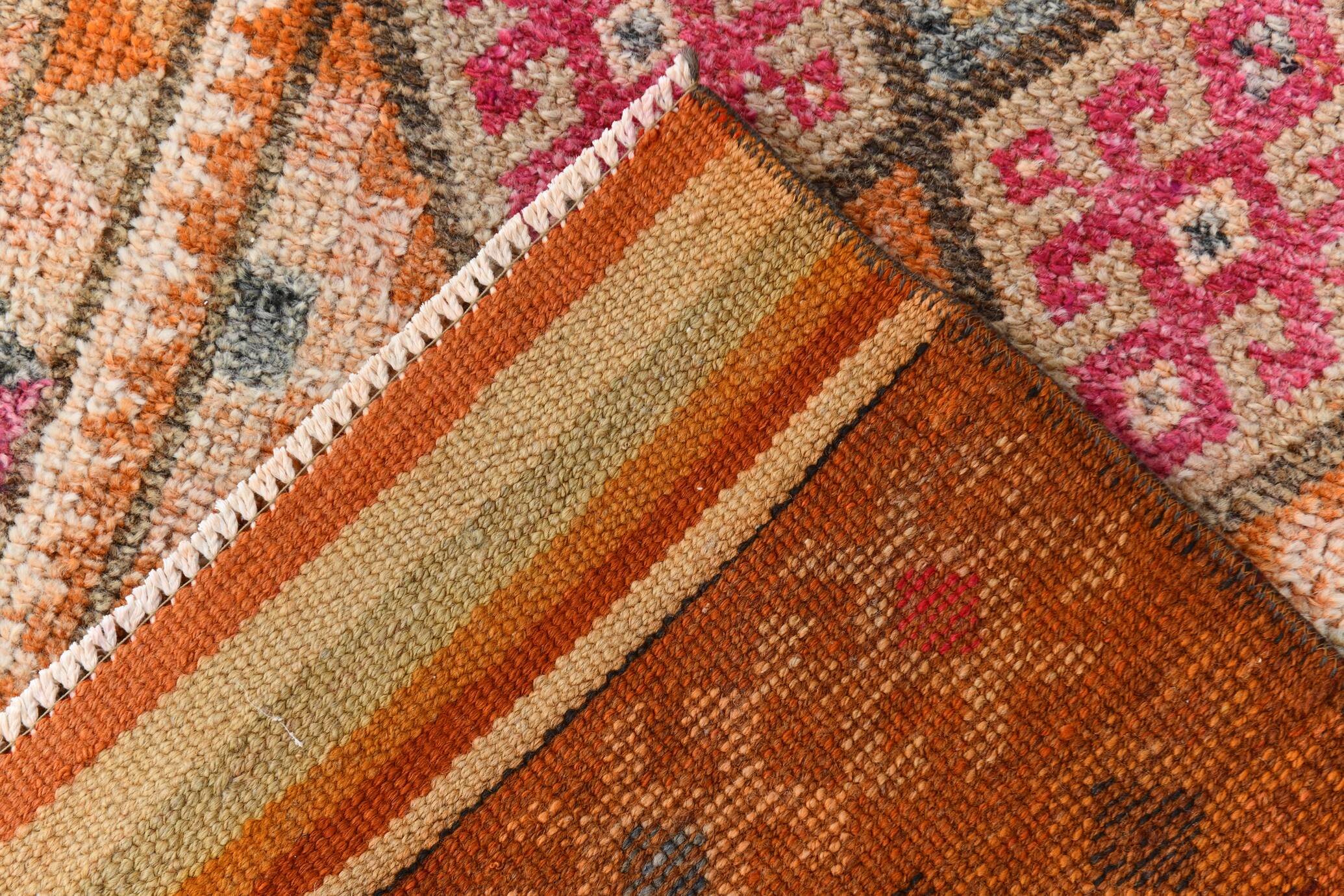 3x13 Colorful Soft Color Turkish Runner Rug, 87x395Cm