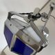 Pirouett vintage 1930 Art Deco blue chrome lamp - 50 cm