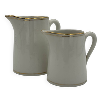 Limoges white porcelain milk jug and creamer